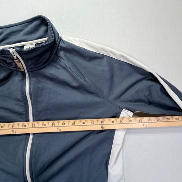 Alo Yoga CoolFit Full Zip Track Jacket Women's XXL Blue White Athletic Casual - Picture 6 of 7